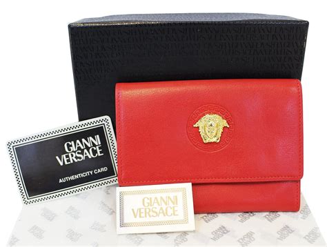 versace leather wallet.